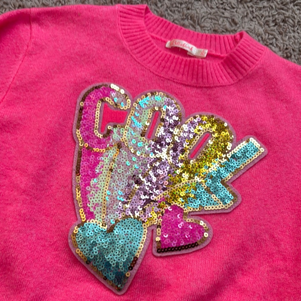 Pink Sequin 'Cool' Sweater - Picture 2 of 4